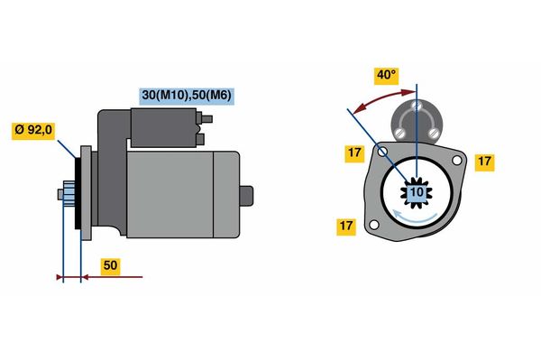 Bosch Starter 0 001 261 006