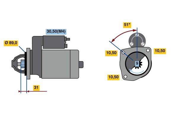 Bosch Starter 0 001 262 002