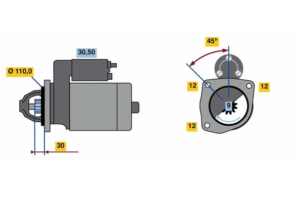 Bosch Starter 0 001 262 008