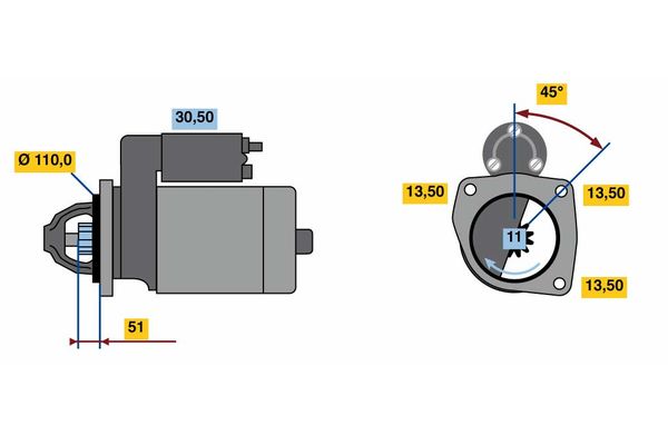 Starter Bosch 0 001 263 004