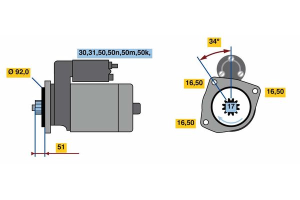 Bosch Starter 0 001 340 502