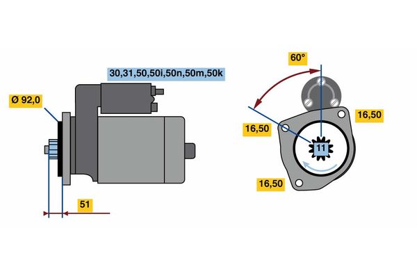 Bosch Starter 0 001 340 505