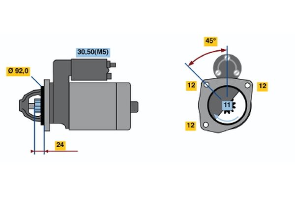 Starter Bosch 0 001 362 090