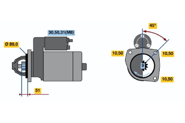 Bosch Starter 0 001 368 017