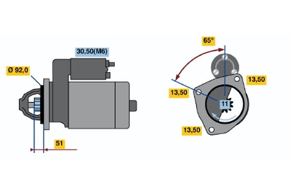 Bosch Starter 0 001 371 006