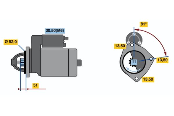 Bosch Starter 0 001 372 006