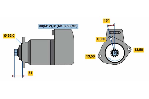 Bosch Starter 0 001 416 002