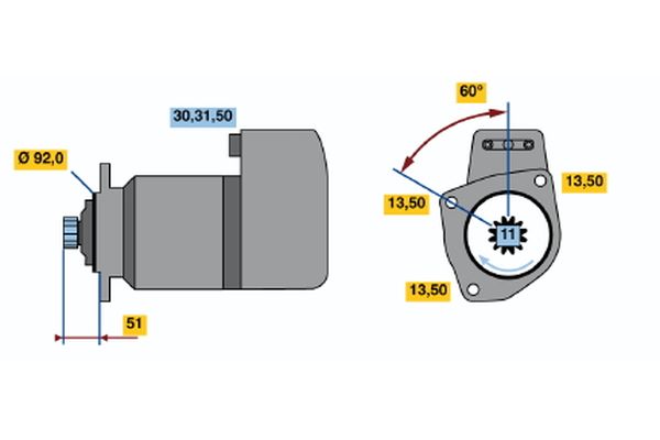 Bosch Starter 0 001 417 045