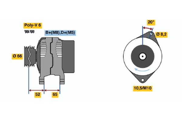 Alternator/Dynamo Bosch 0 120 335 012