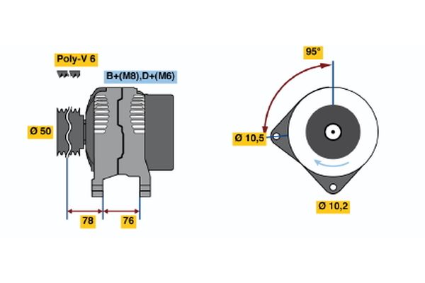 Bosch Alternator/Dynamo 0 120 465 031