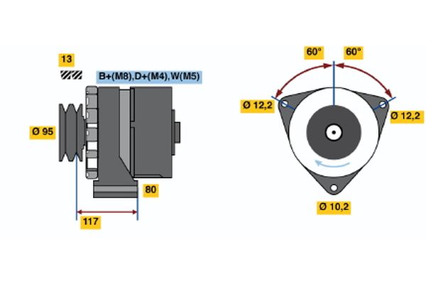 Alternator/Dynamo Bosch 0 120 488 278