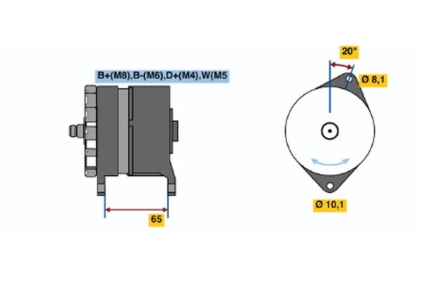 Alternator/Dynamo Bosch 0 120 468 140