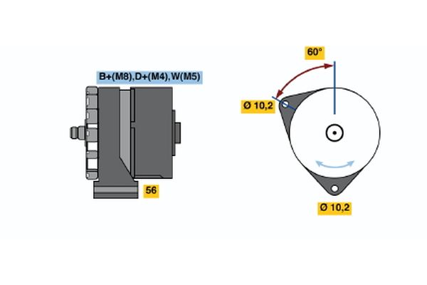 Bosch Alternator/Dynamo 6 033 GB3 045