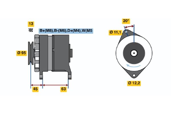 Bosch Alternator/Dynamo 0 120 469 037