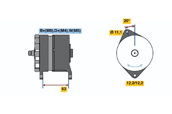 Bosch Alternator/Dynamo 0 120 469 048
