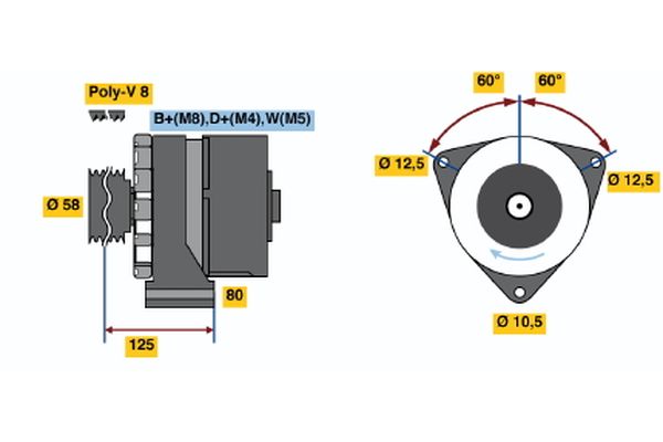 Bosch Alternator/Dynamo 0 120 469 119