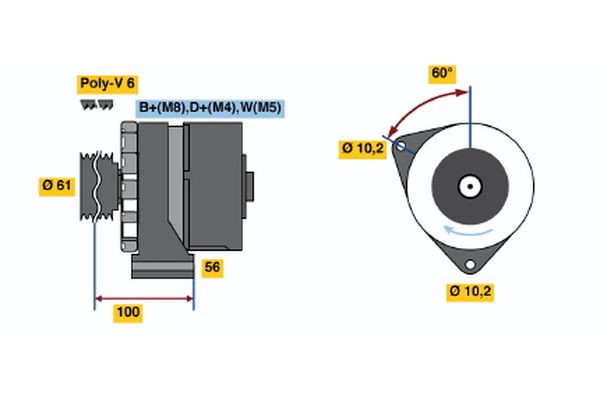 Alternator/Dynamo Bosch 0 120 469 853