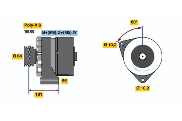 Alternator/Dynamo Bosch 0 120 469 857