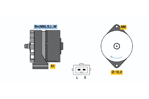 Bosch Alternator/Dynamo 0 120 484 028