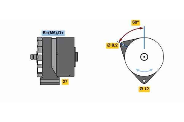 Alternator/Dynamo Bosch 0 120 488 102