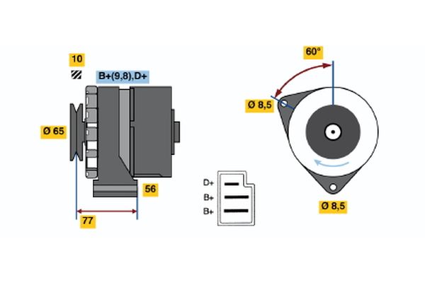 Alternator/Dynamo Bosch 0 986 036 520