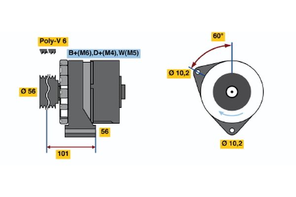 Alternator/Dynamo Bosch 0 120 488 133