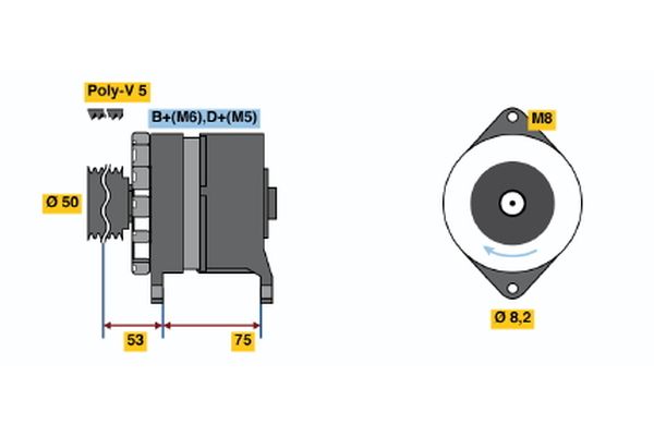 Alternator/Dynamo Bosch 0 120 488 201