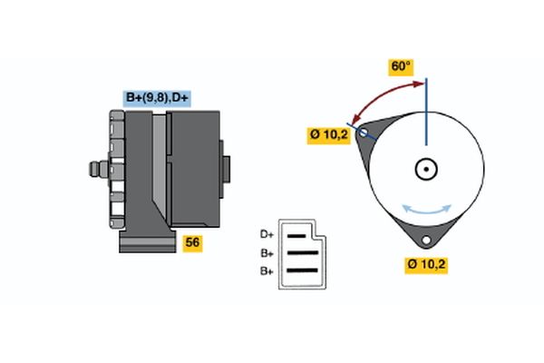 Bosch Alternator/Dynamo 0 120 489 325