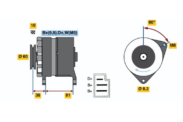 Alternator/Dynamo Bosch 0 986 033 830