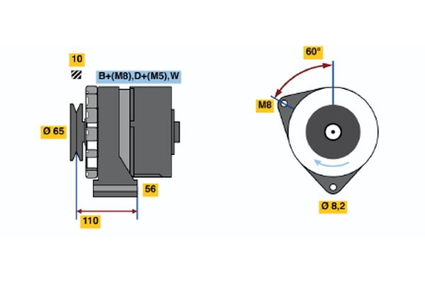 Bosch Alternator/Dynamo 0 120 489 370