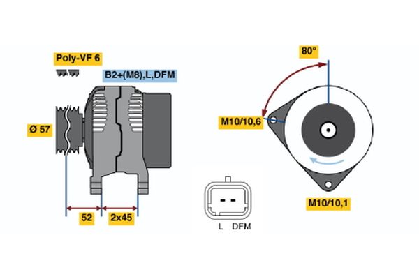 Bosch Alternator/Dynamo 0 121 715 101