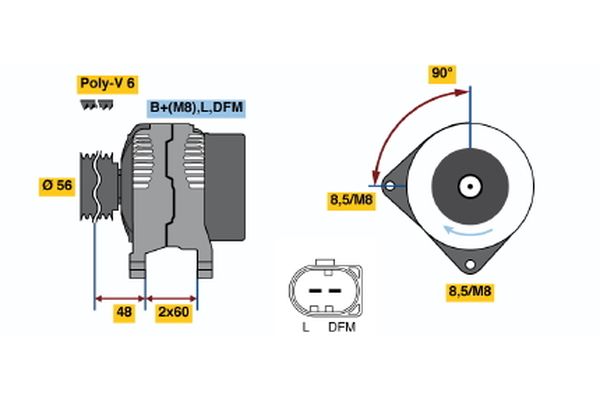 Bosch Alternator/Dynamo 0 121 715 003