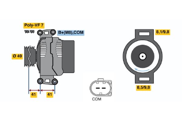 Bosch Alternator/Dynamo 0 121 715 018