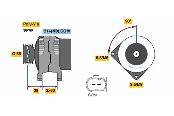 Bosch Alternator/Dynamo 0 121 715 020
