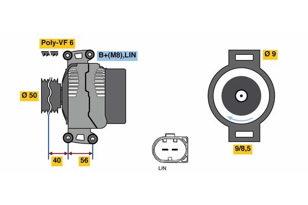 Bosch Alternator/Dynamo 0 121 715 129
