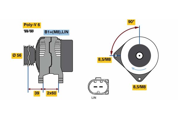 Bosch Alternator/Dynamo 0 121 715 051