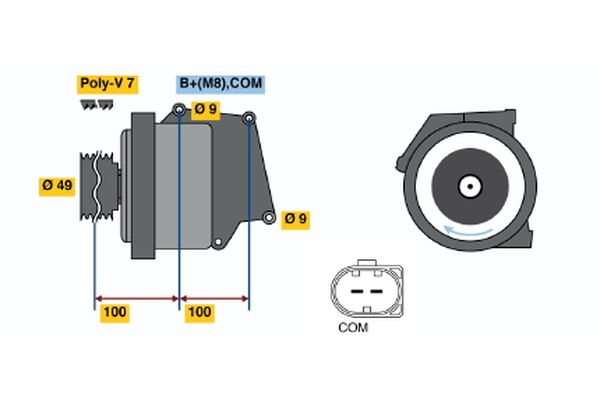 Bosch Alternator/Dynamo 0 122 0AA 2C0