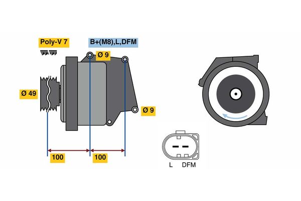 Bosch Alternator/Dynamo 0 122 0AA 3D0