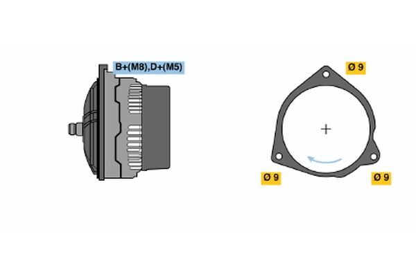 Bosch Alternator/Dynamo 0 123 105 001