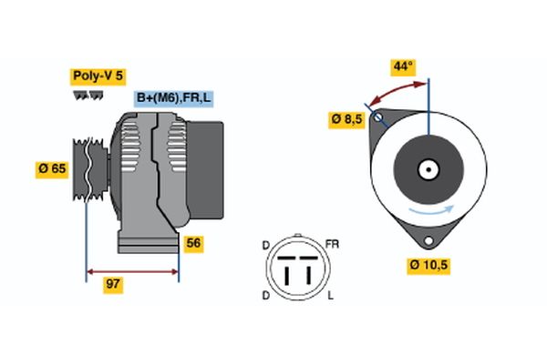 Alternator/Dynamo Bosch 0 986 040 830