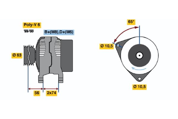 Bosch Alternator/Dynamo 0 123 310 006