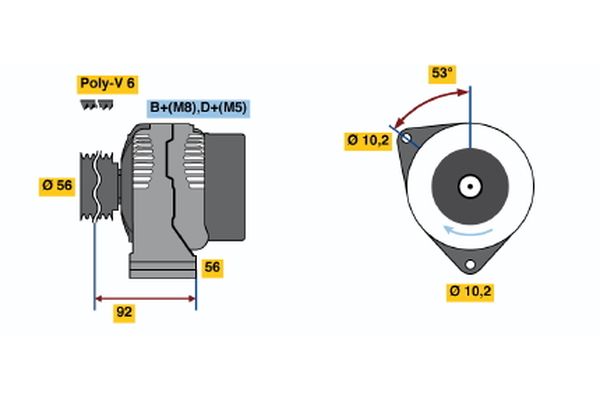 Alternator/Dynamo Bosch 0 986 039 780