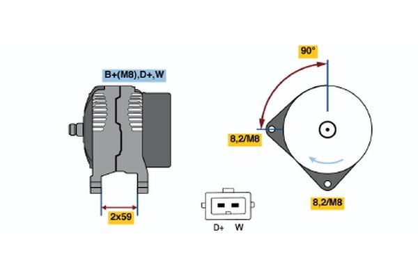 Bosch Alternator/Dynamo 0 123 320 027