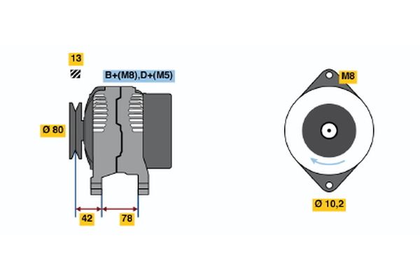 Alternator/Dynamo Bosch 0 123 310 051