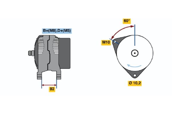 Bosch Alternator/Dynamo 0 123 510 088