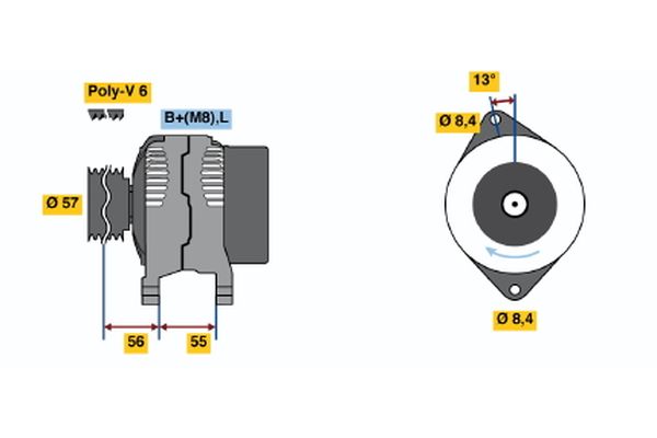 Bosch Alternator/Dynamo 0 123 505 014