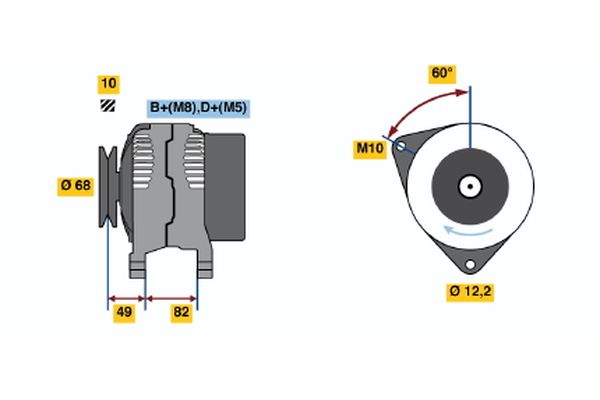 Alternator/Dynamo Bosch 0 123 315 503