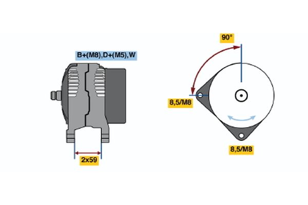 Alternator/Dynamo Bosch 0 123 320 048