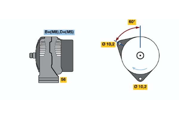 Alternator/Dynamo Bosch 0 123 512 500