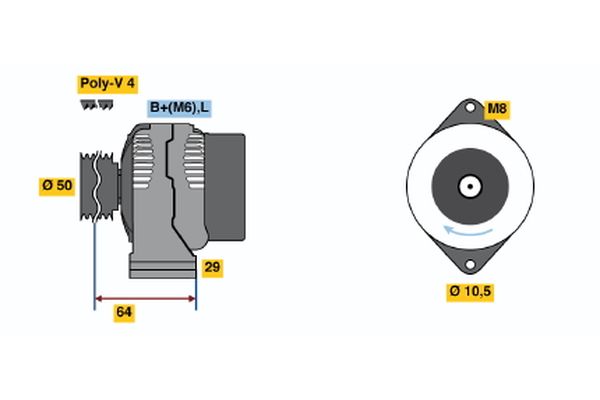 Bosch Alternator/Dynamo 0 124 120 012